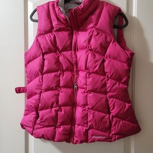 Eddie Bauer down vest fuchsia
